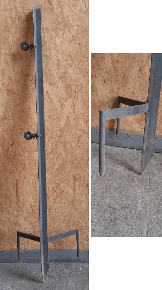 Pfosten mit 2 Isolatoren